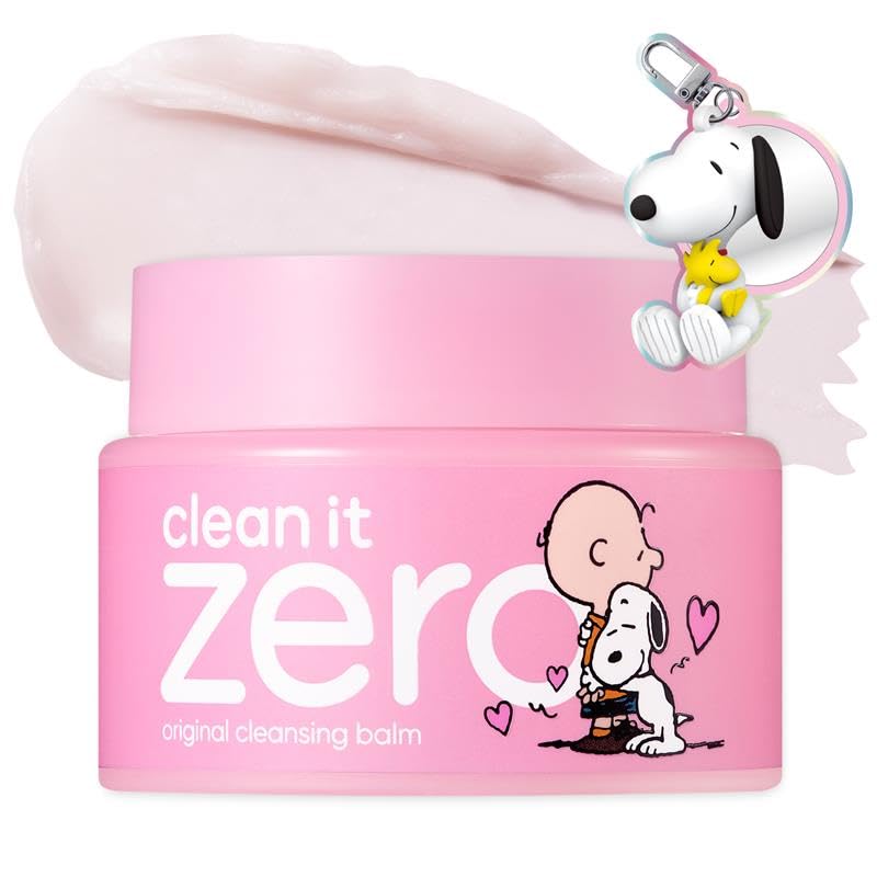 BANILA CO Clean It Zero Original Snoopy Edition bottle close-up for gentle makeup removal