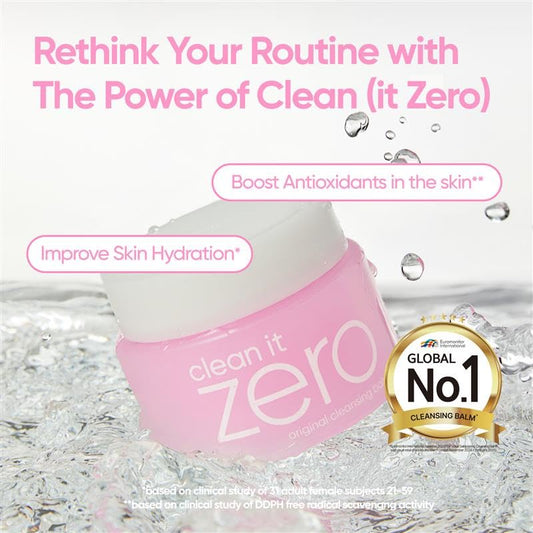 BANILA CO cleansing balm texture melting from sherbet to oil for deep cleansing.