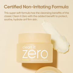Facial massage action showing emulsification of BANILA CO balm on skin