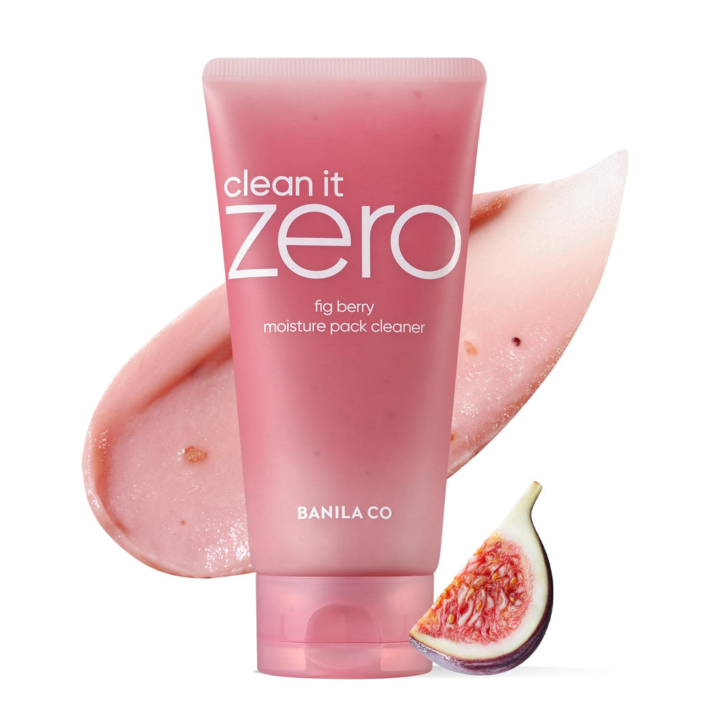 BANILA CO Clean It Zero Fig Berry Moisture Wash during pack-application phase for gentle exfoliation.