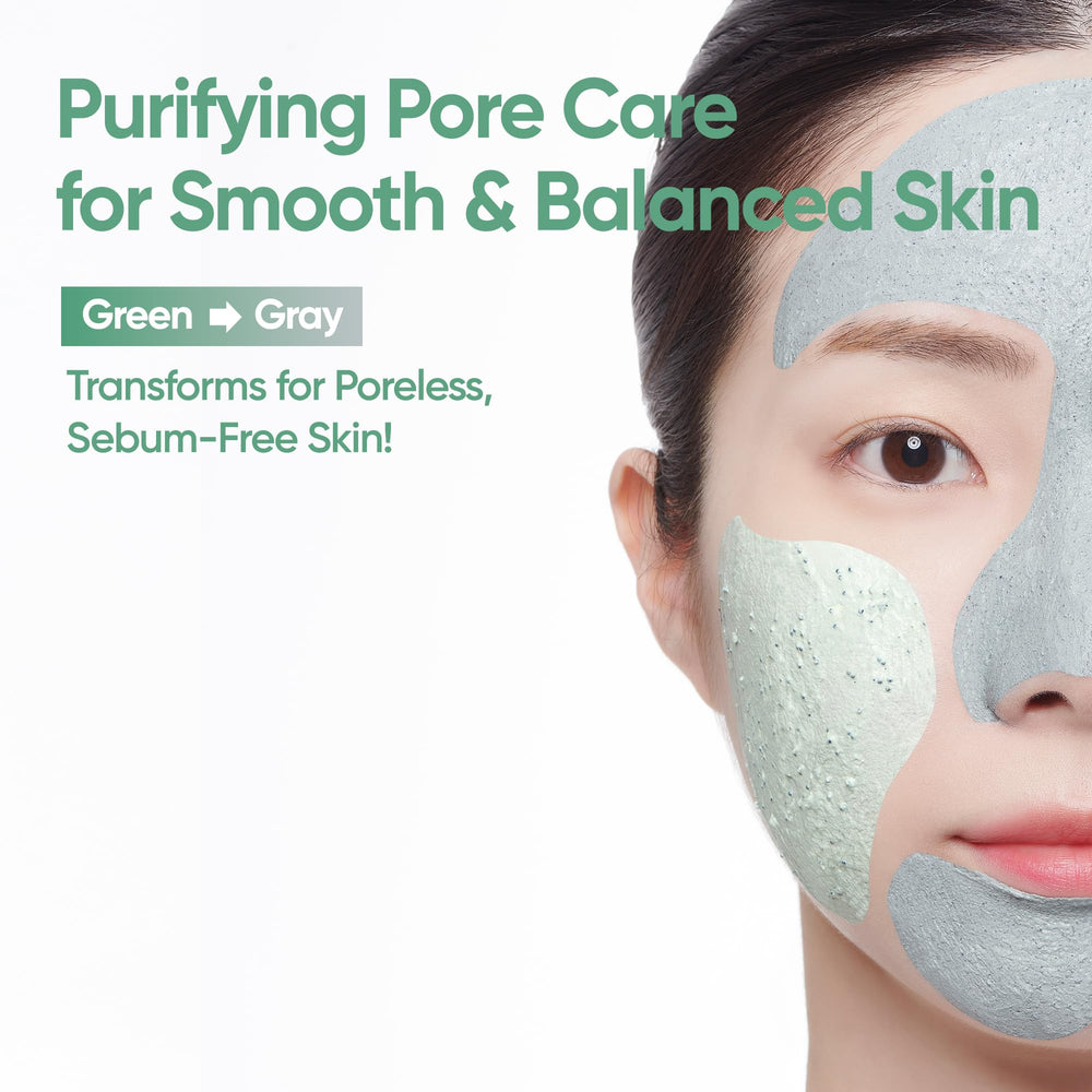BANILA CO Green clay texture illustrating absorption and smooth skin