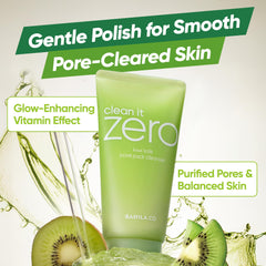 BANILA CO Kiwi seeds provide gentle exfoliation for smoother skin