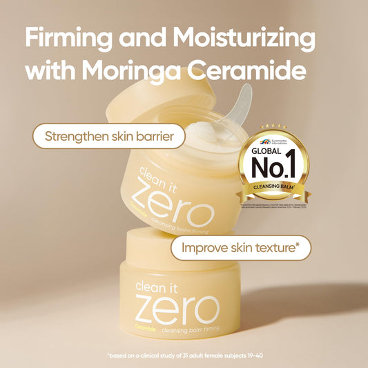 Close-up of sherbet-like texture of BANILA CO balm for gentle cleansing