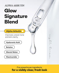 Bano Alpha Arbutin Glow Serum in routine with toner and cream.