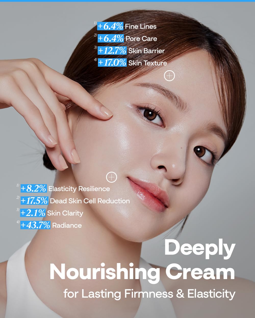Bano PDRN 1000 Cream texture close-up showing thread-like elastic glide.