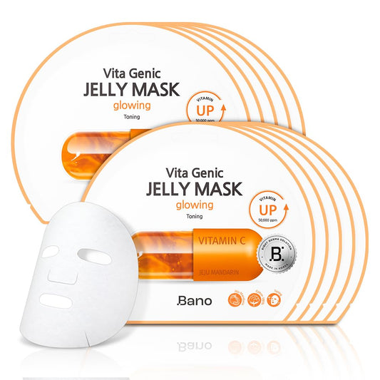 Bano Vita Genic jelly mask pack ready for hydration and glow.