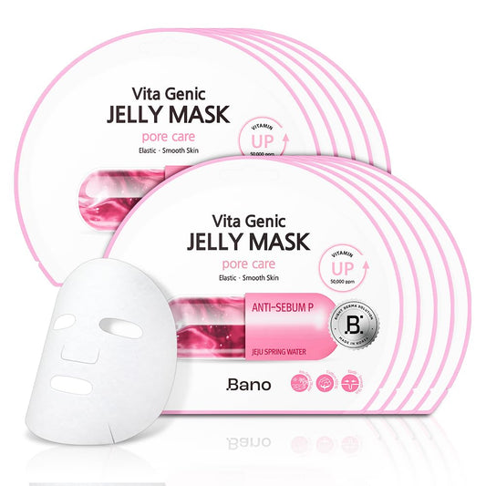 Bano Vita Genic Jelly Mask for pore refinement with hydrating essence on sensitive skin.