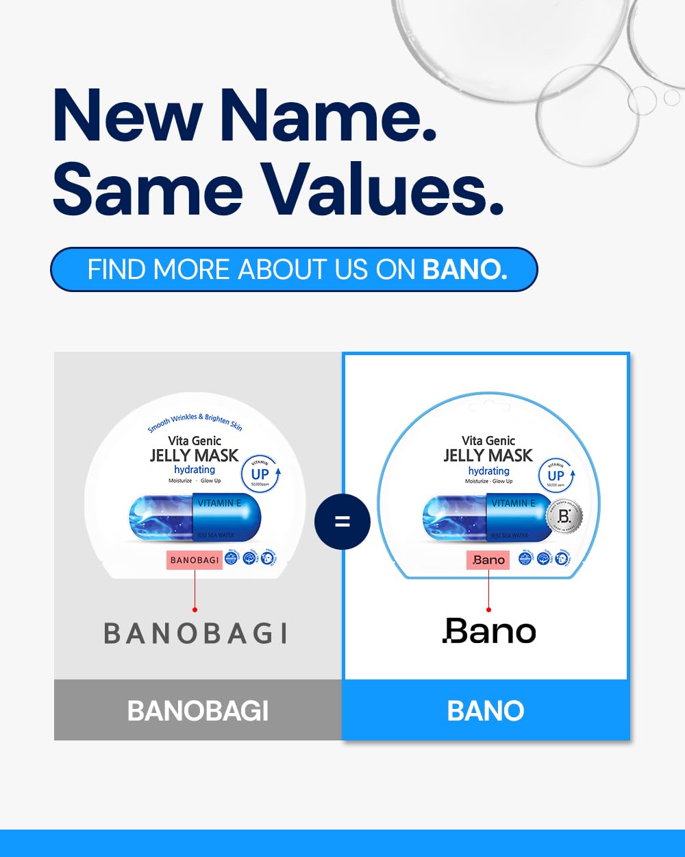 Bano Vita Genic jelly mask texture close-up showing glossy, hydrating essence.