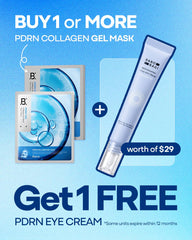 Packaging box of Banobagi PDRN Eye Cream on white surface.