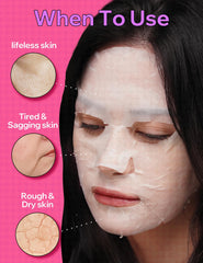 BANOBAGI Vita Genic Jelly Mask uses cotton sheets for gentle adhesion.