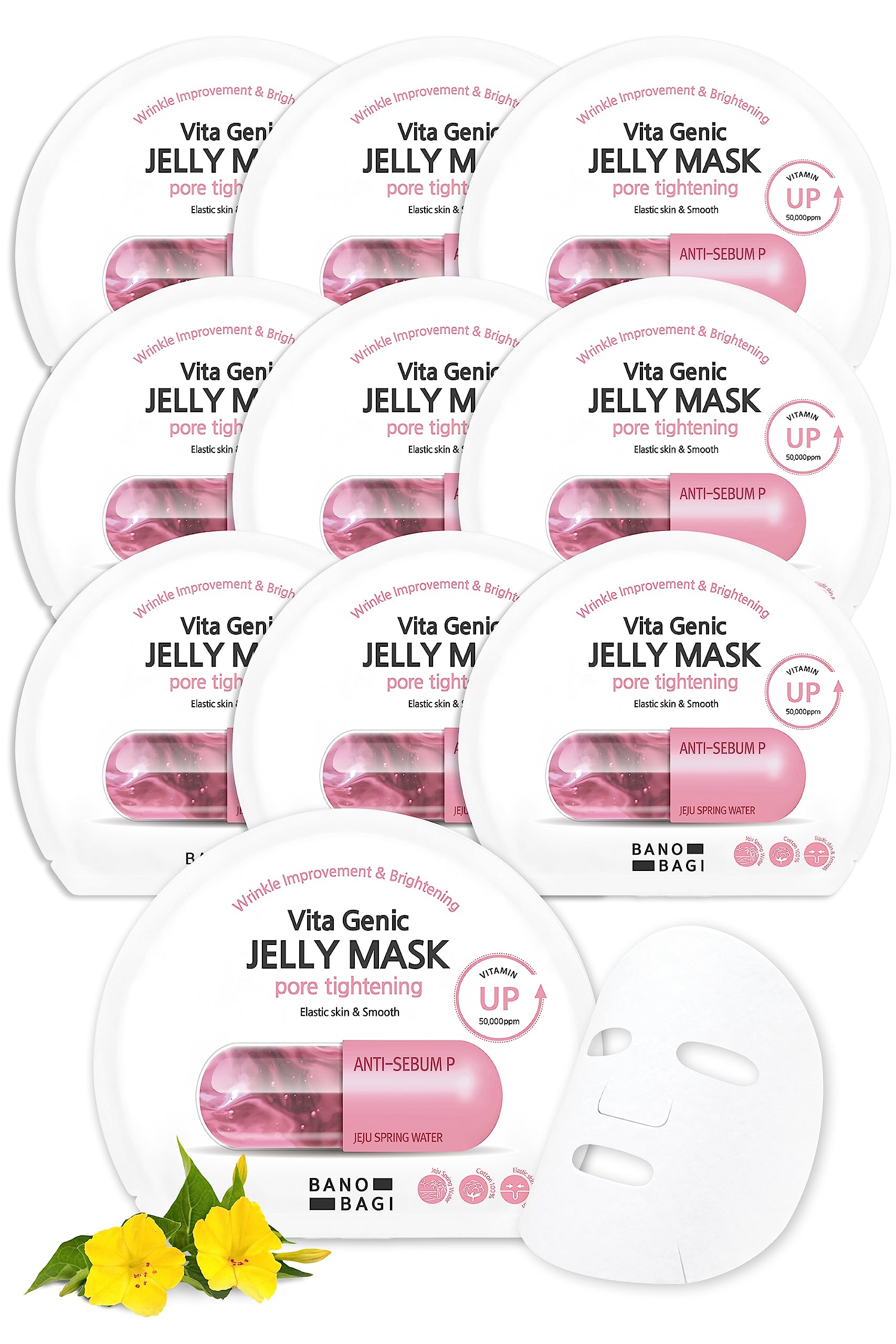 BANOBAGI Vita Genic Jelly Mask with Jeju mineral water for refreshed pores.