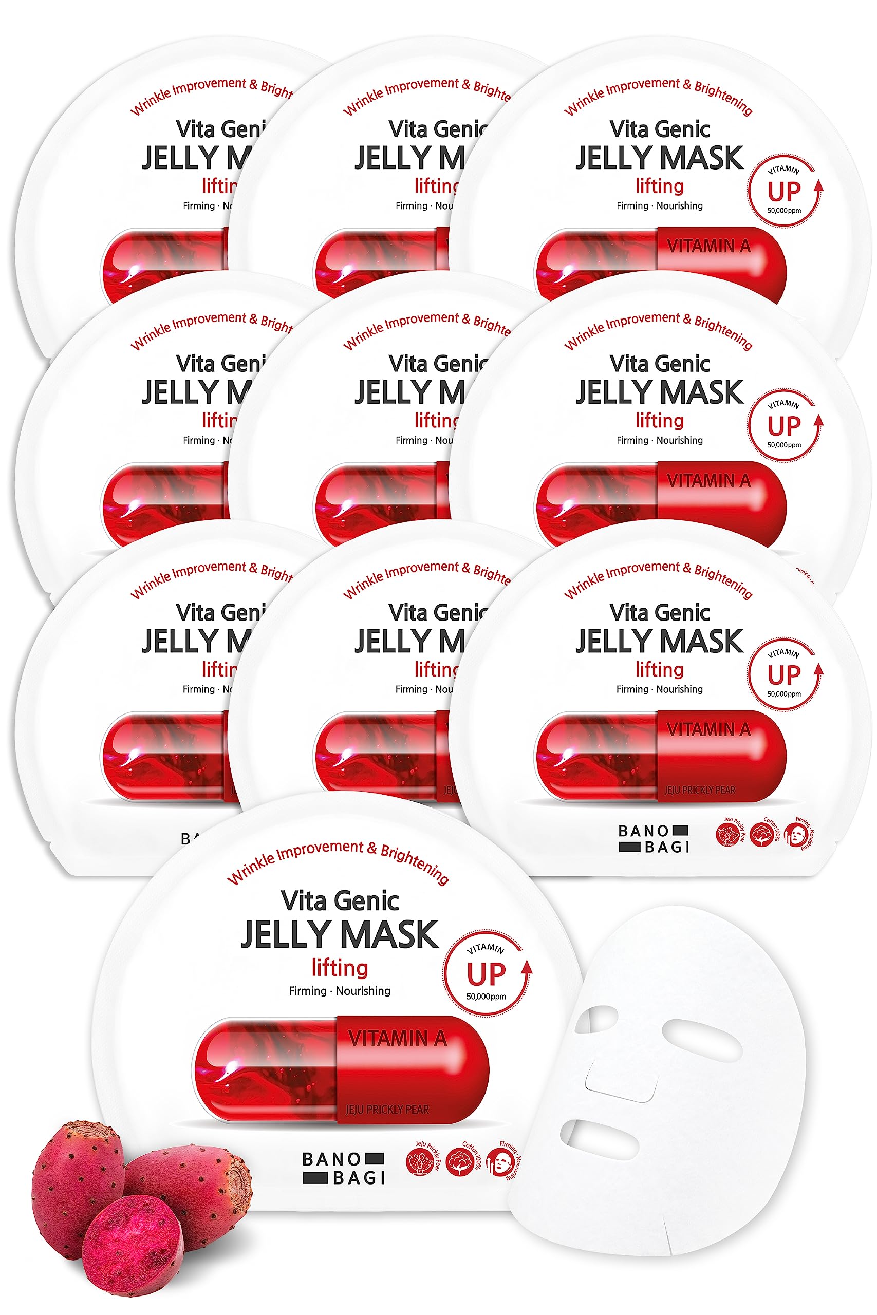 BANOBAGI Vita Genic Jelly Mask with Jeju water for pore tightening and refreshing skin.