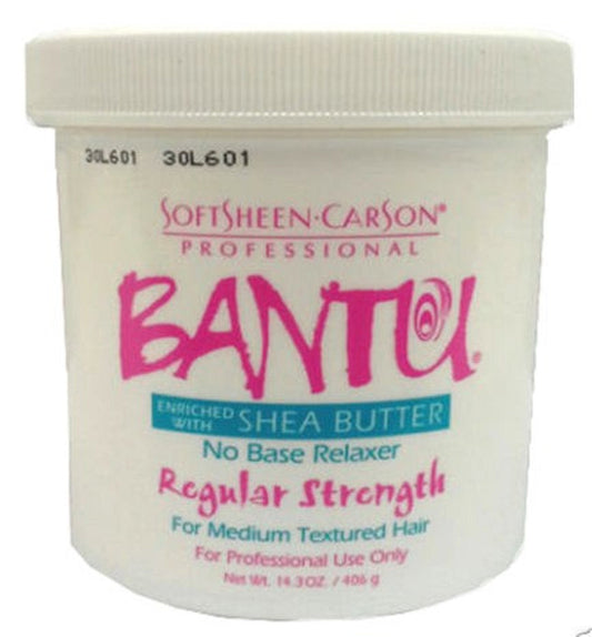 BANTU No Base Relaxer 15oz bottle with shea butter for smooth, fast straightening