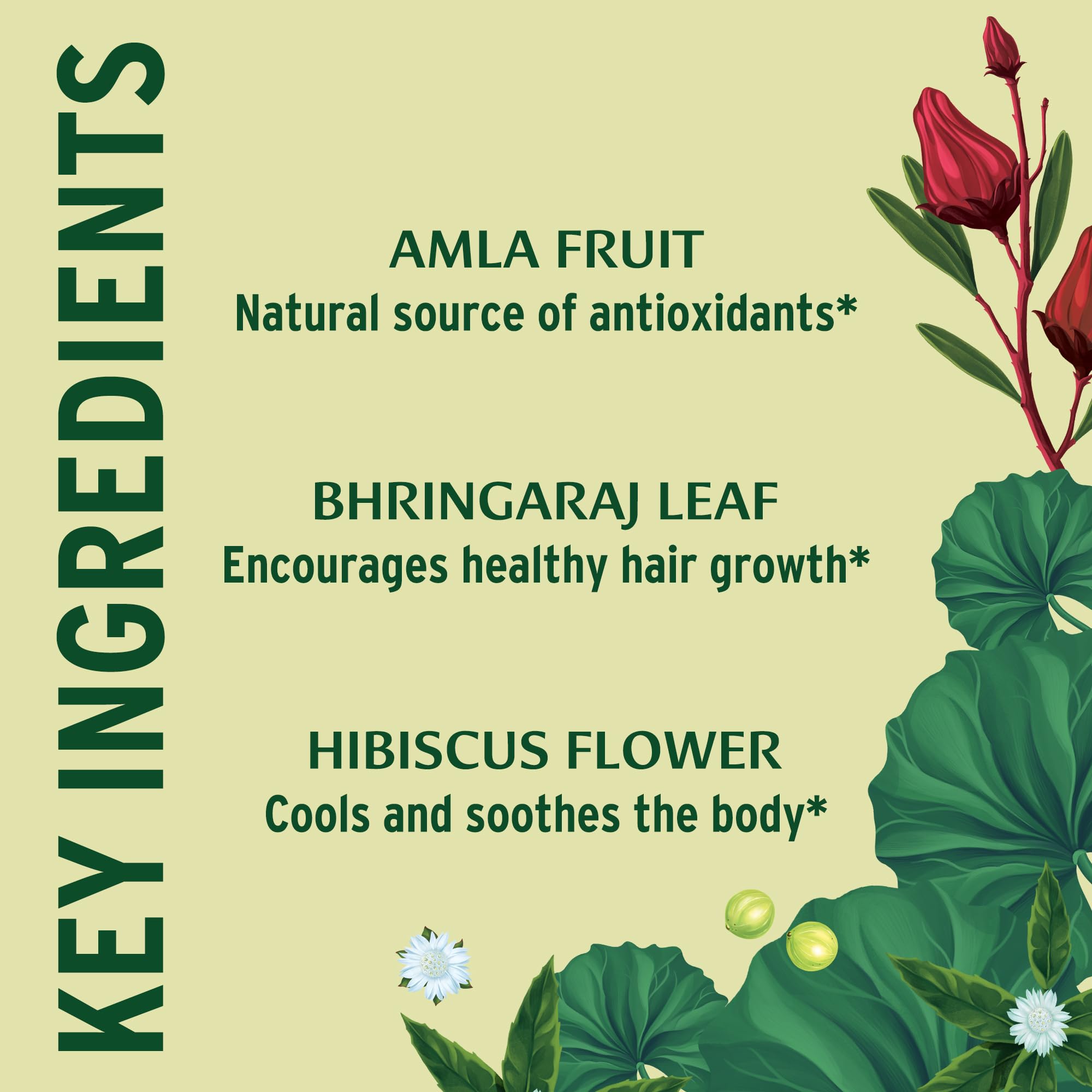 Banyan Botanicals Healthy Hair Tablets herbs blend with amla and bhringaraj.