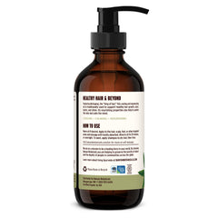 Banyan Botanicals Bhringaraj Oil application tip for soothing scalp massage.