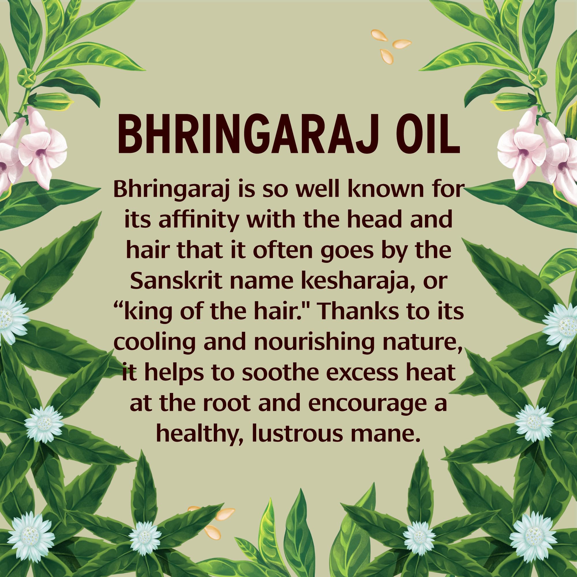 Banyan Botanicals Bhringaraj Oil label highlighting organic certification.