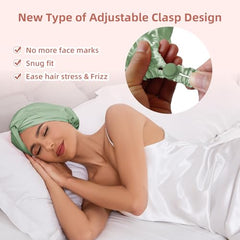 Baqzqudnl silk satin wrap promotes gentle hair protection during night.