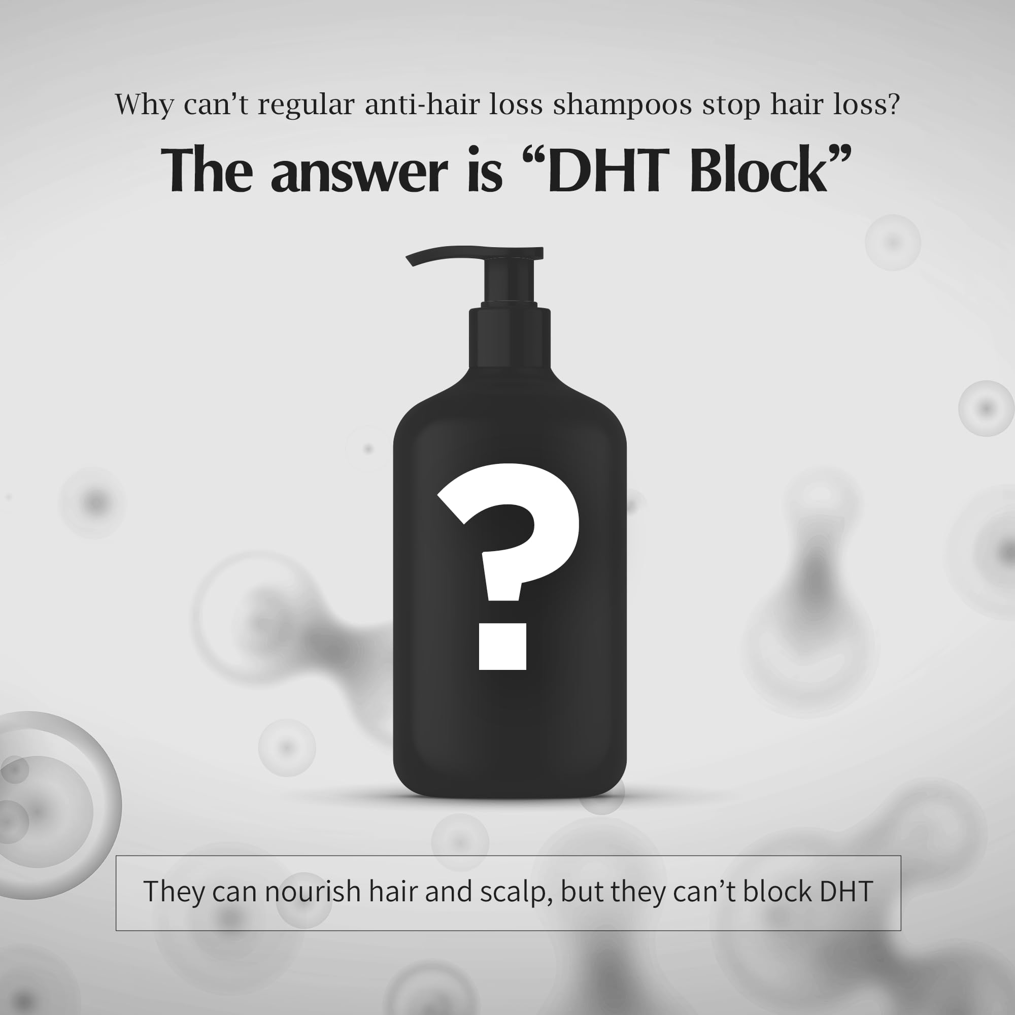 BARAMO DHT Blocker Shampoo label emphasizes scalp care protection