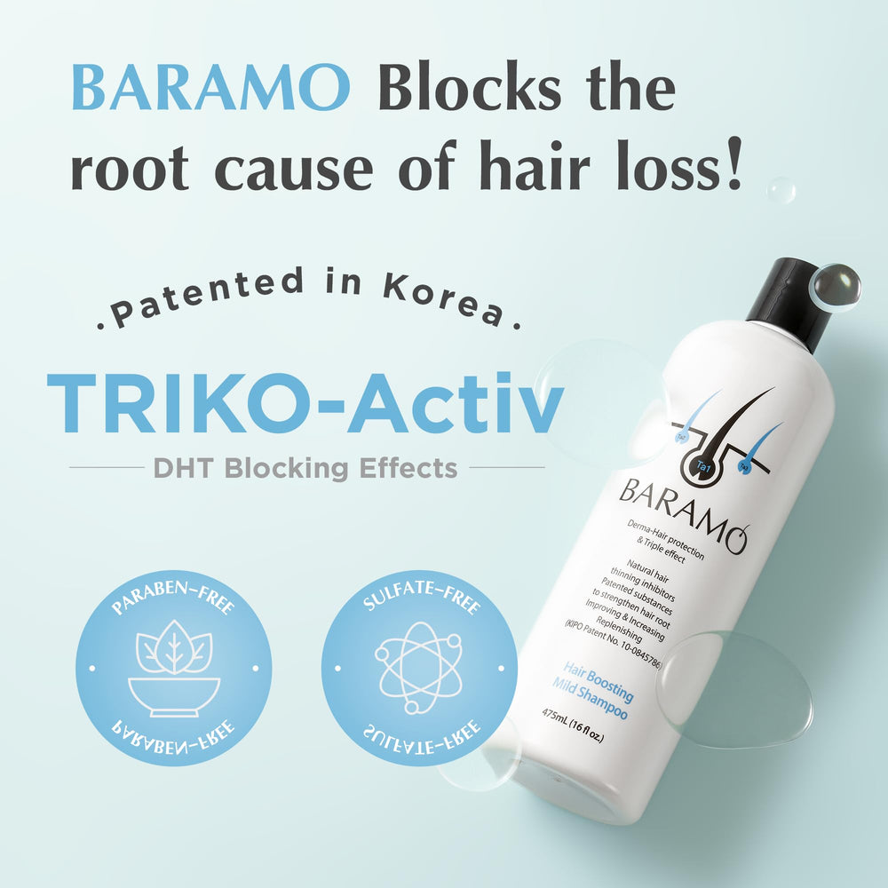BARAMO Shampoo lather on scalp demonstrates gentle cleansing without irritation