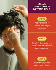 Barb Shop Barb Soft Clay Damp Hair application delivers versatile looks.
