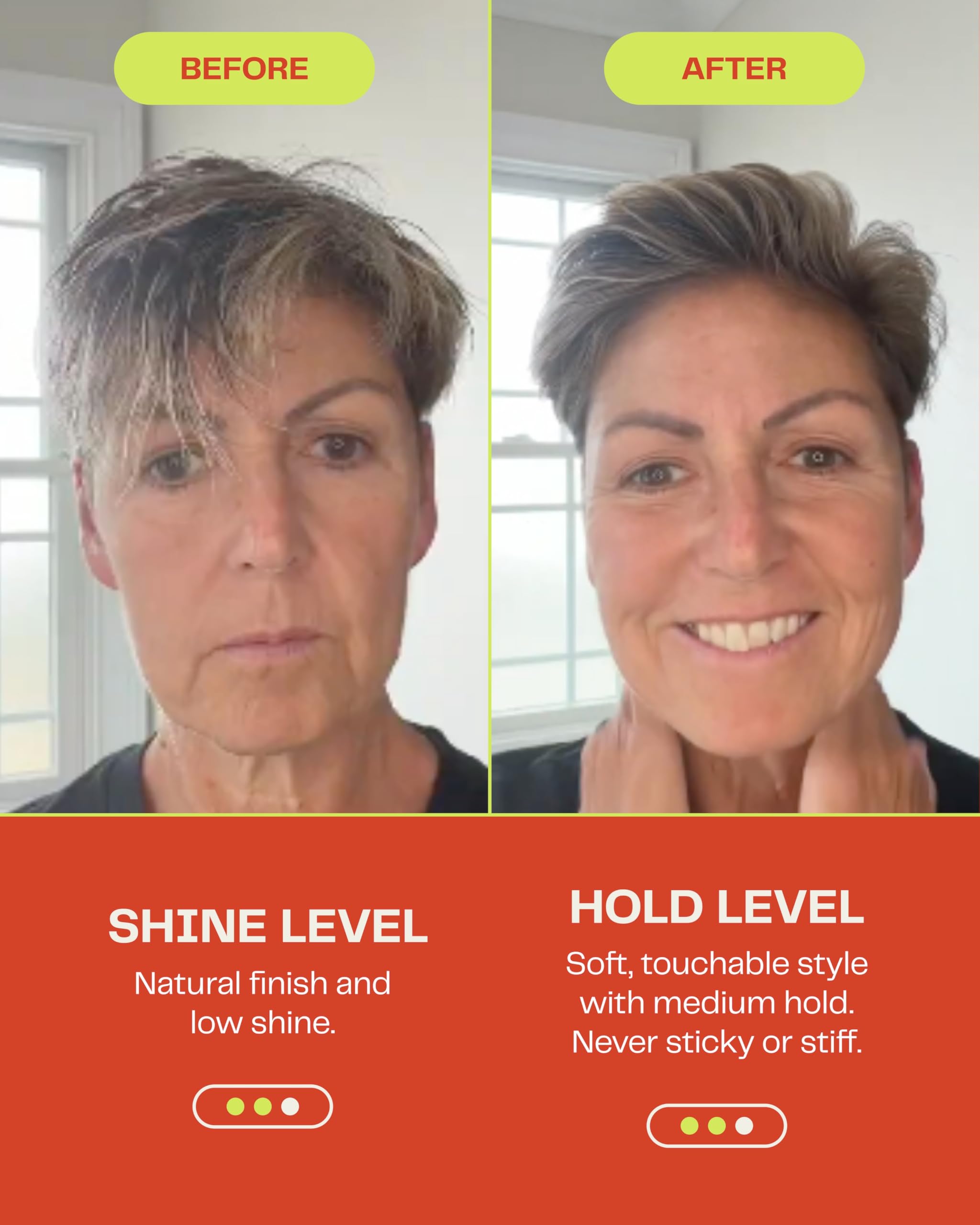 Barb Soft Clay pomade application closeup reveals smooth glide through hair for flexible control
