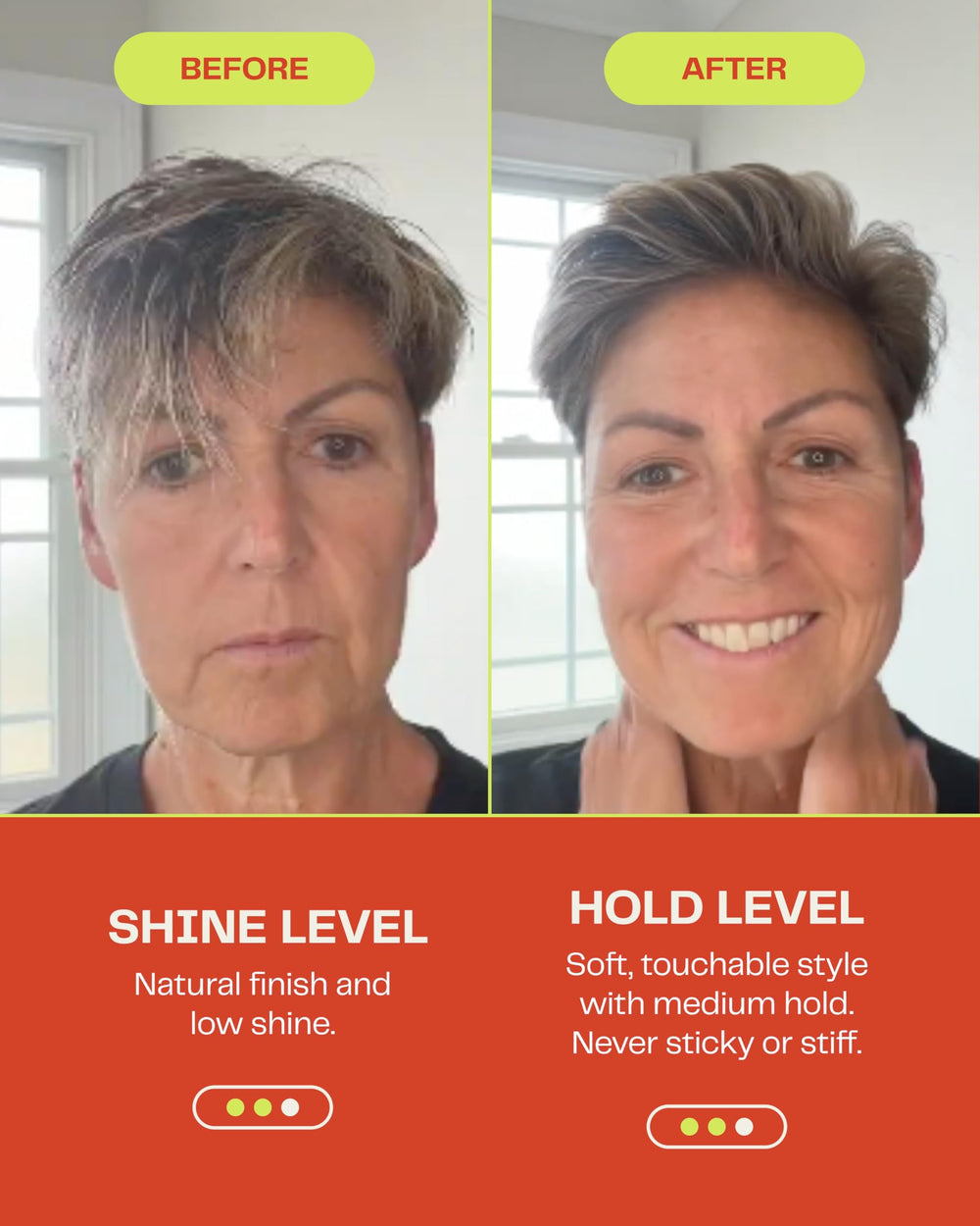 Barb Soft Clay pomade application closeup reveals smooth glide through hair for flexible control