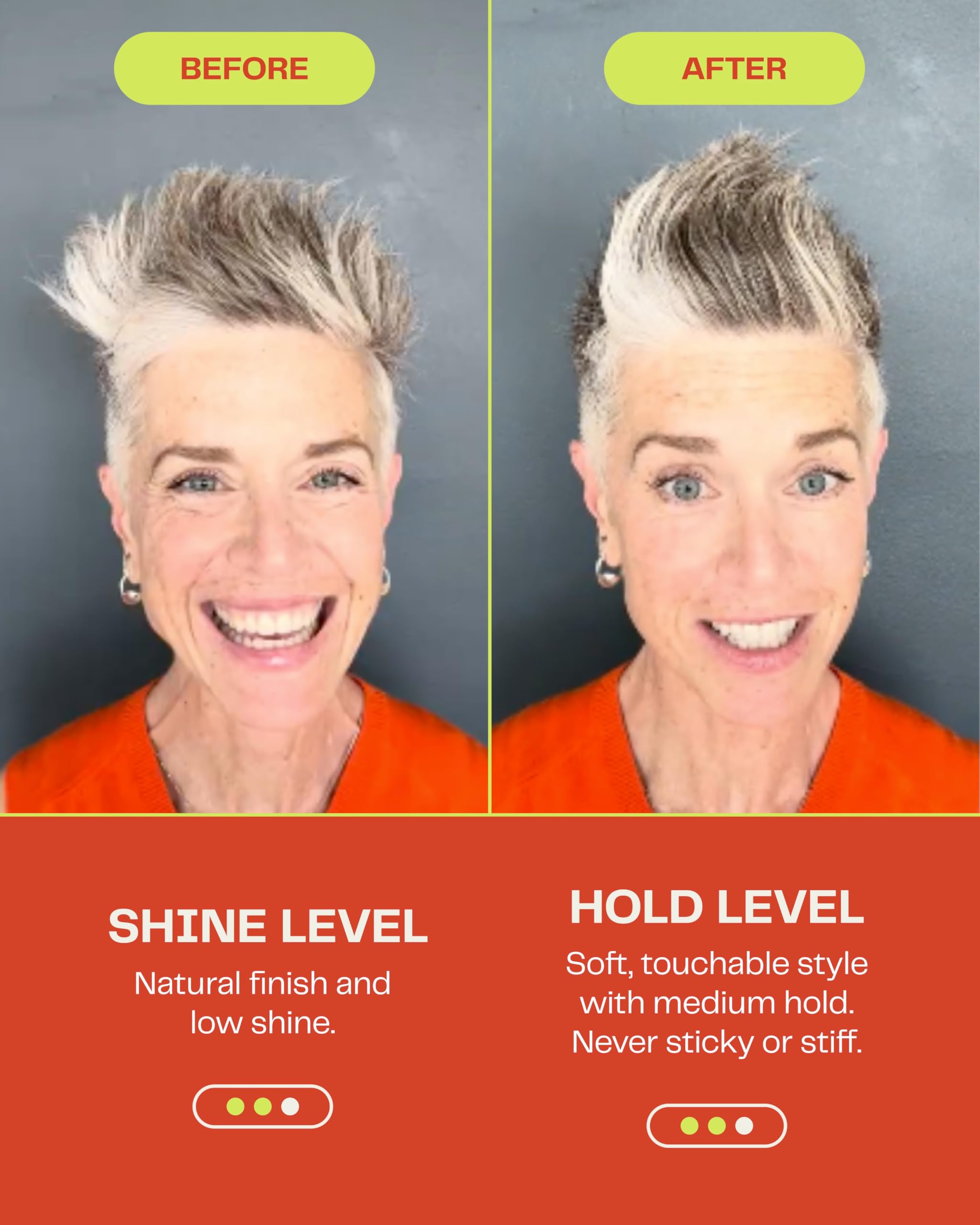 Barb Shop Barb Soft Clay Hair Definition highlights fuller, textured styling.