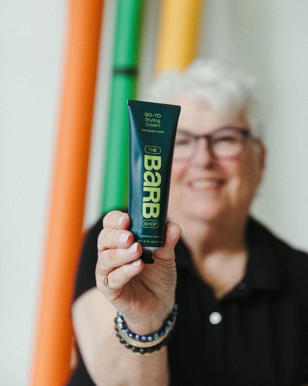 The Barb Shop Barb Styling Cream features the original scent.