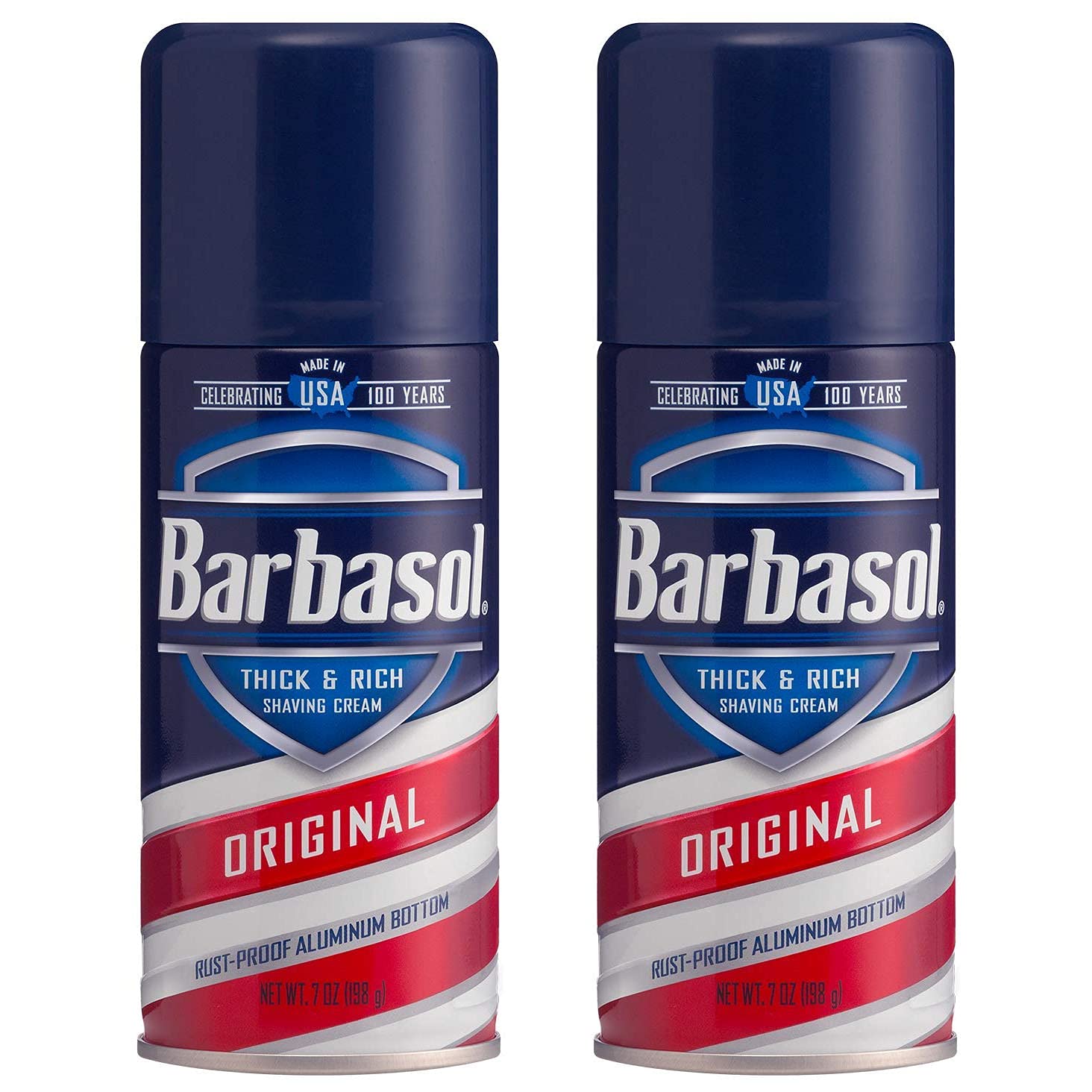 Barbasol Original shaving cream can with rust-proof bottom for a smooth, close shave
