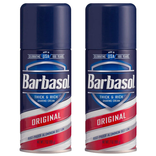 Barbasol Original shaving cream can with rust-proof bottom for a smooth, close shave