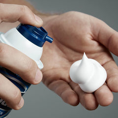 Barbasol Original shaving cream lather provides rich coverage for easy razor glide