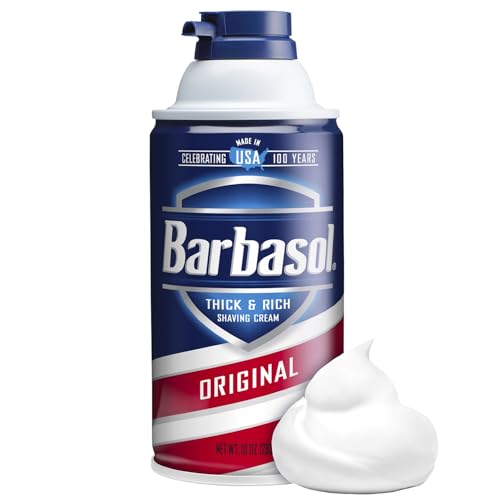 Barbasol Original Thick and Rich foam demonstrates luxurious cushion