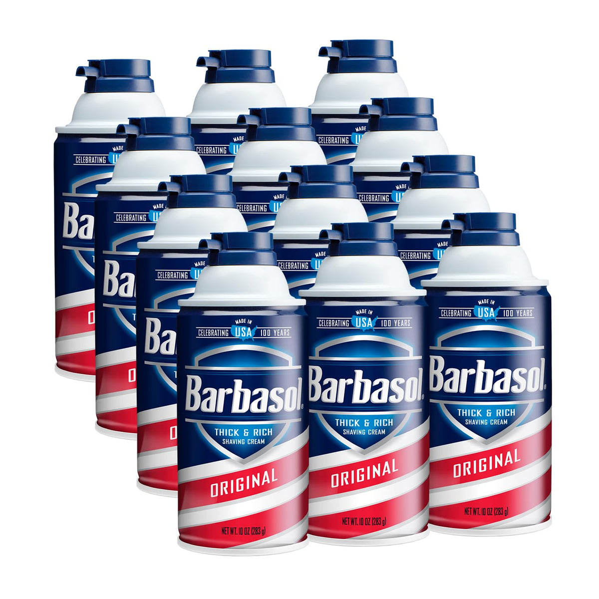 Barbasol Original Thick and Rich shaving cream pack for a comfortable shave
