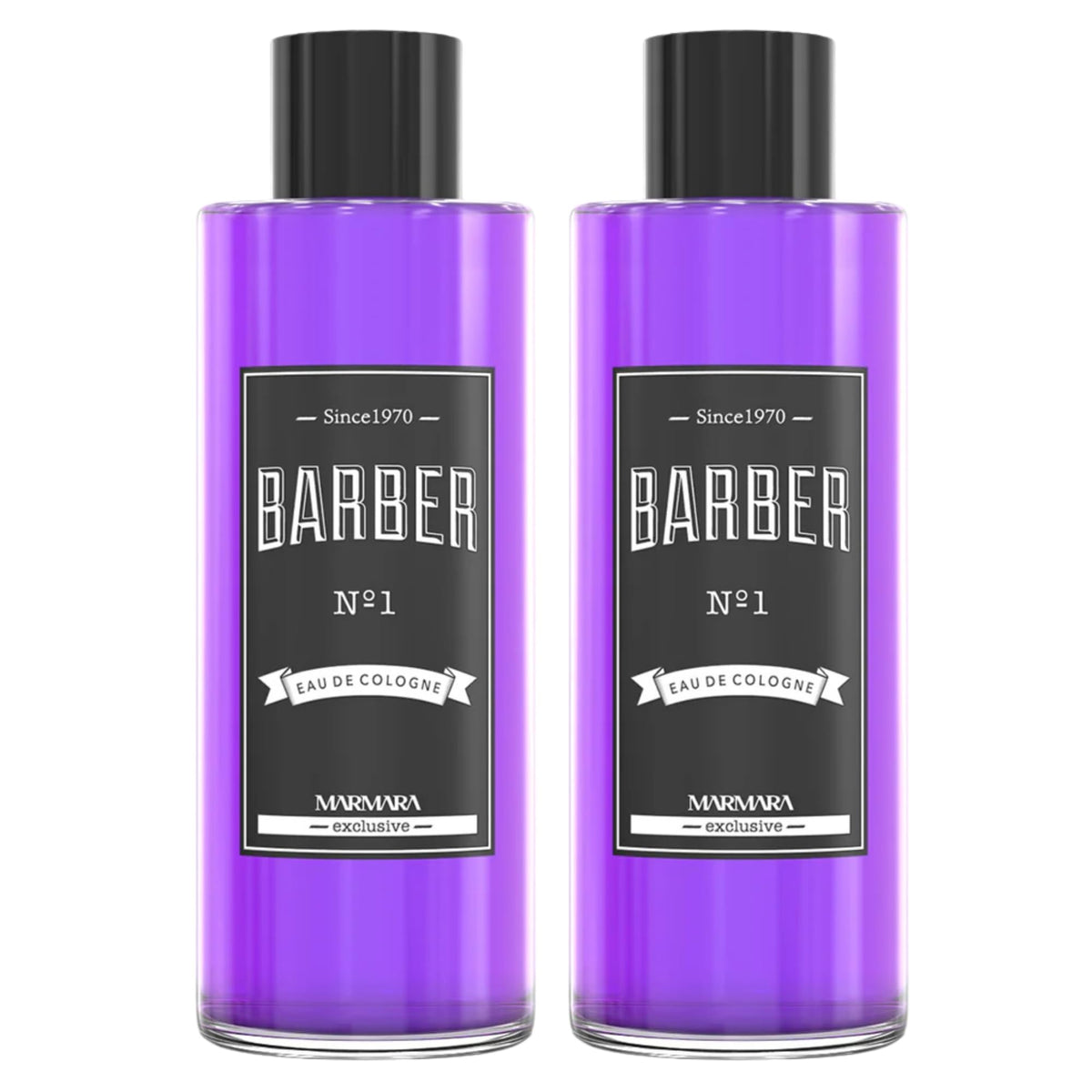 Barber Marmara Cologne purple 500ml bottles, ideal for modern barbers and traditional shaving.