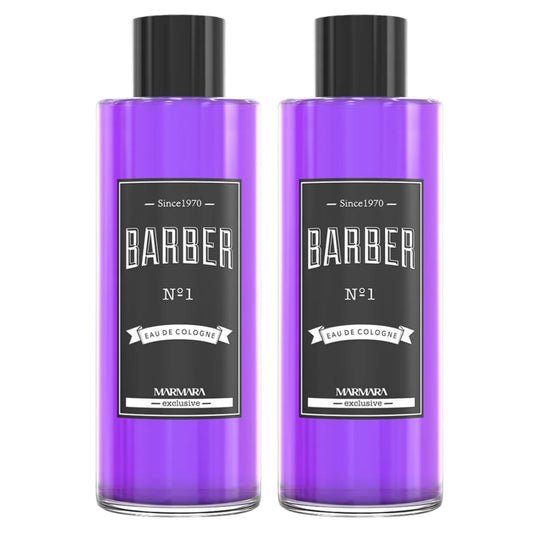 Barber Marmara Cologne purple 500ml bottles, ideal for modern barbers and traditional shaving.