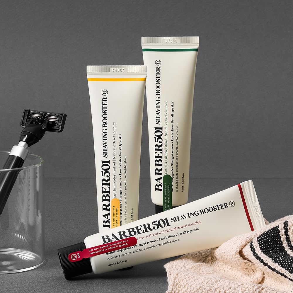 Barber501 Shaving Booster Balm post-use look showing hydrated skin.