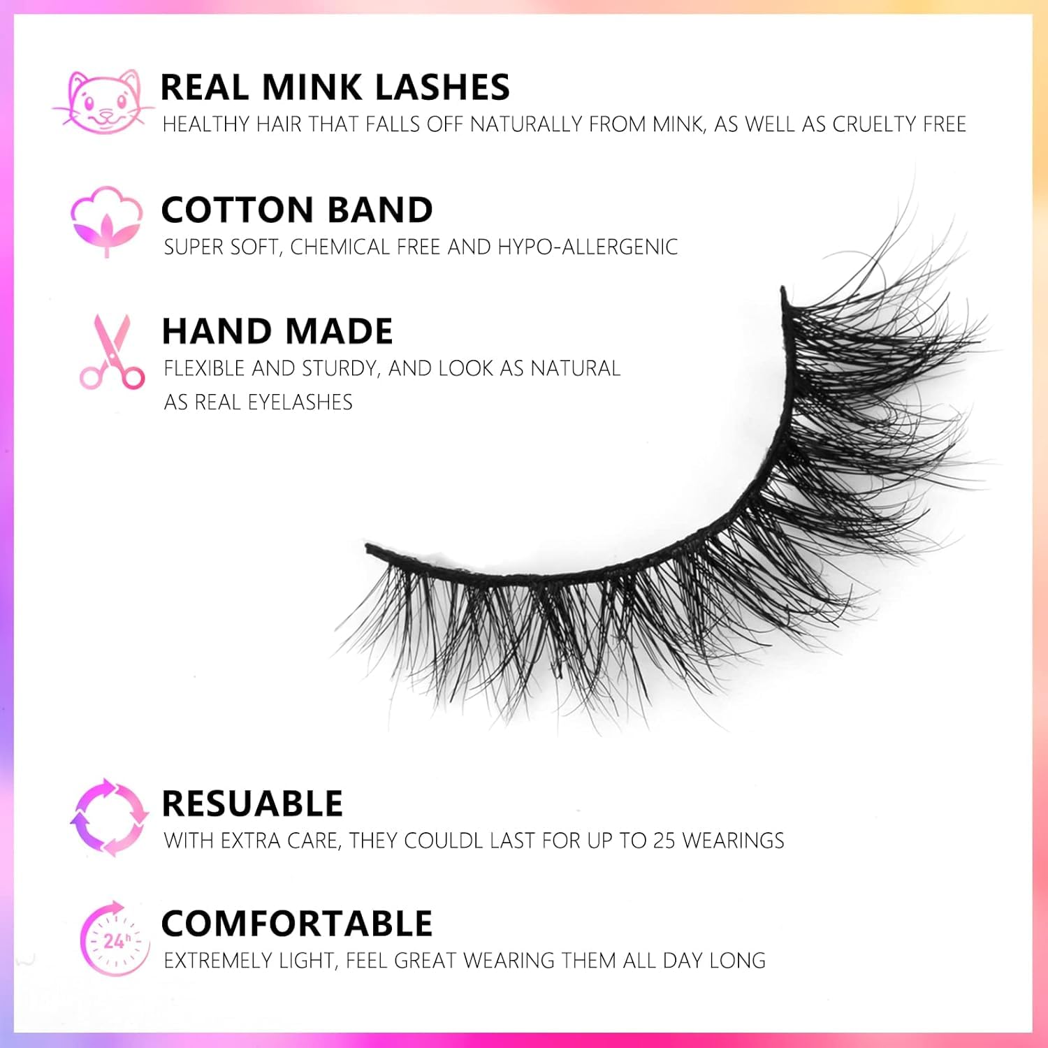 Barbielylashes soft black cotton band for comfortable lash wear
