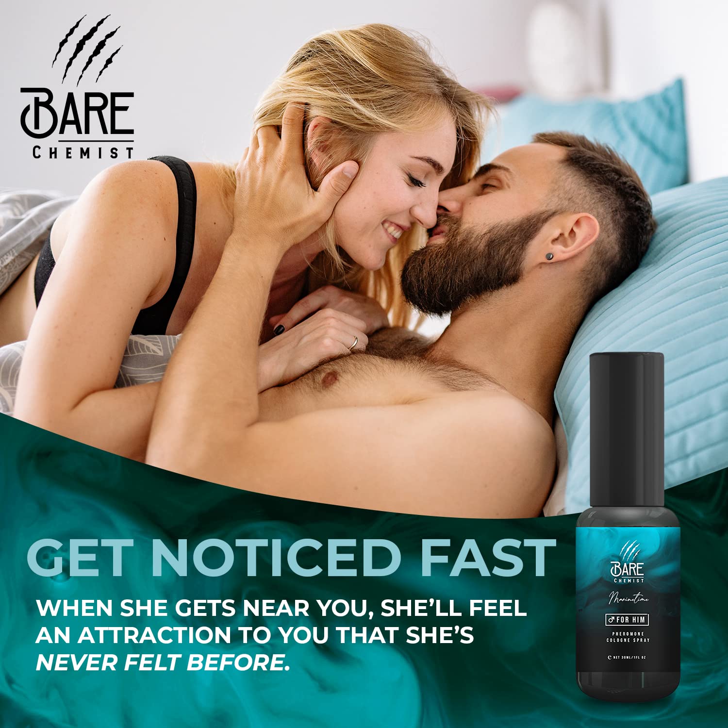 Bare Chemist Maritime brand logo highlights trusted pheromone cologne.