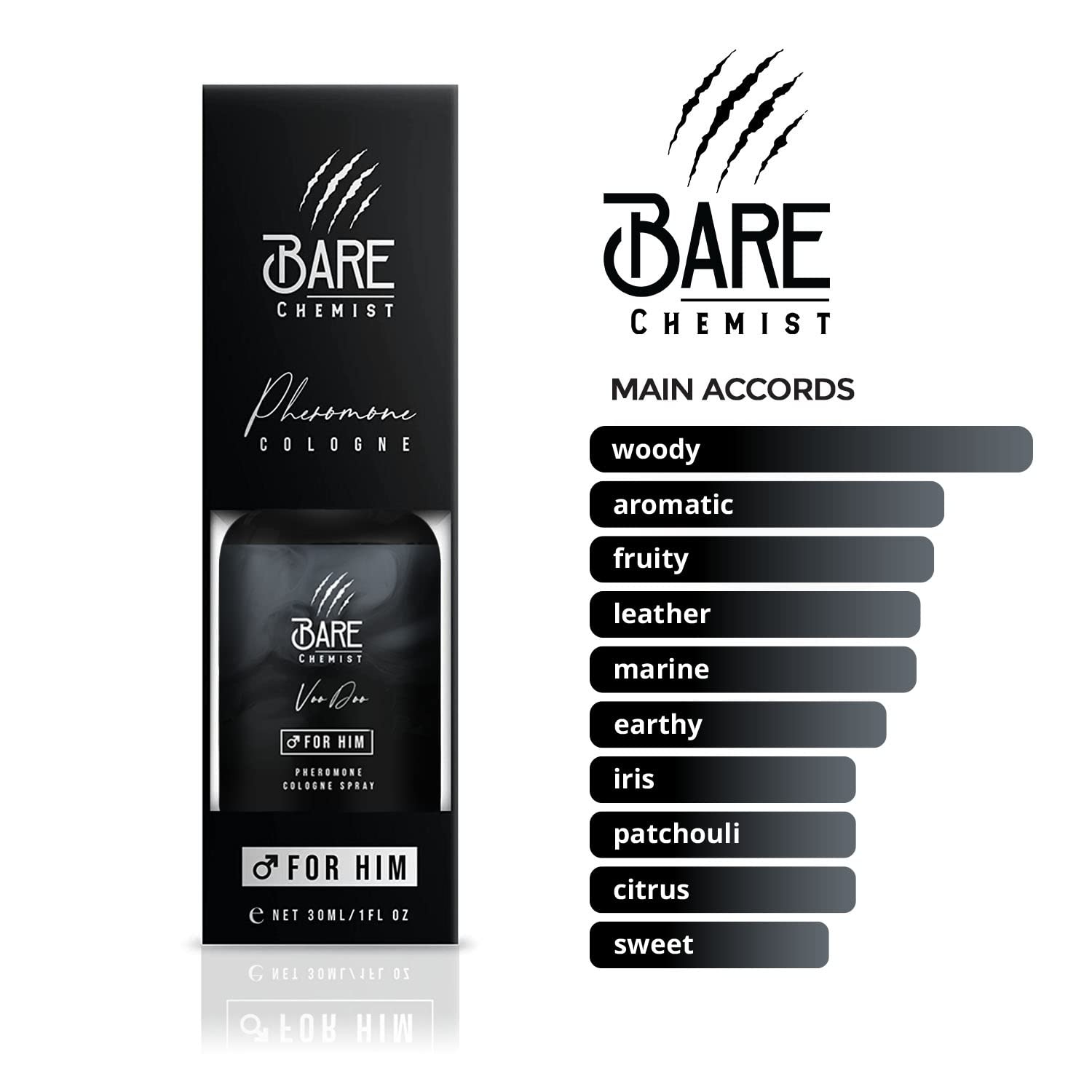 Bare Chemist Voodoo scent notes spice, wood, amber evoke warm, inviting moments