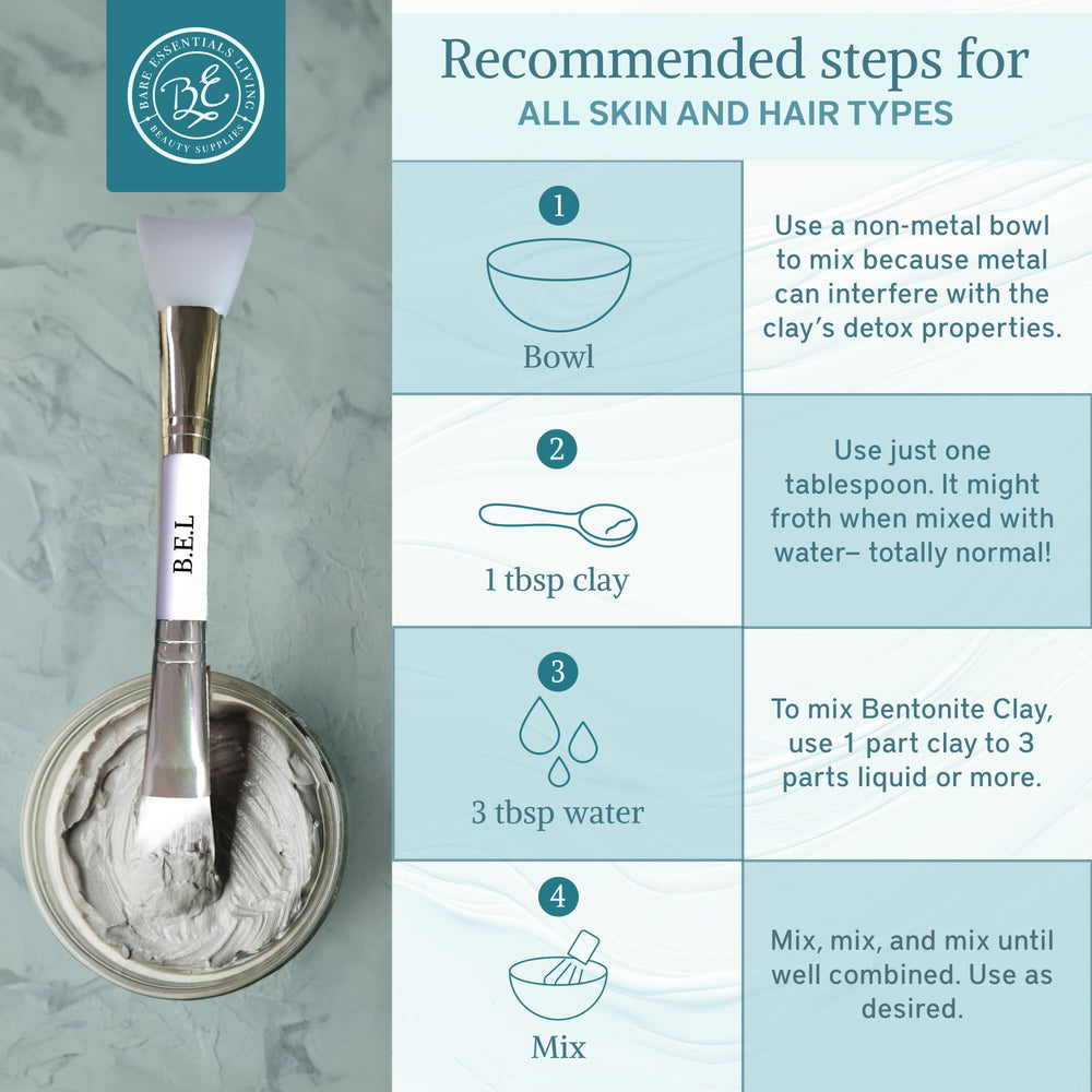 Bare Essentials Living bentonite clay sourced from Wyoming USA for natural beauty products