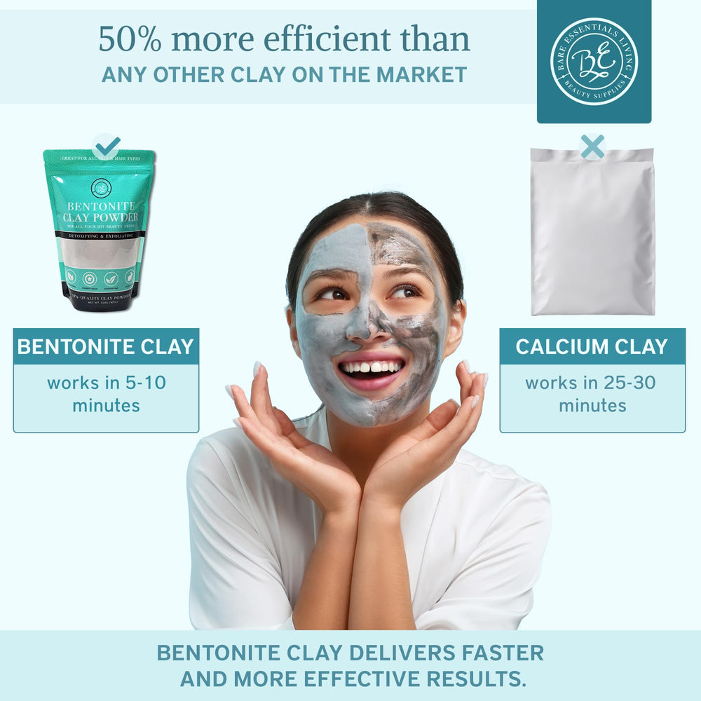Bare Essentials Living detox bath with clay dissolving in warm water.