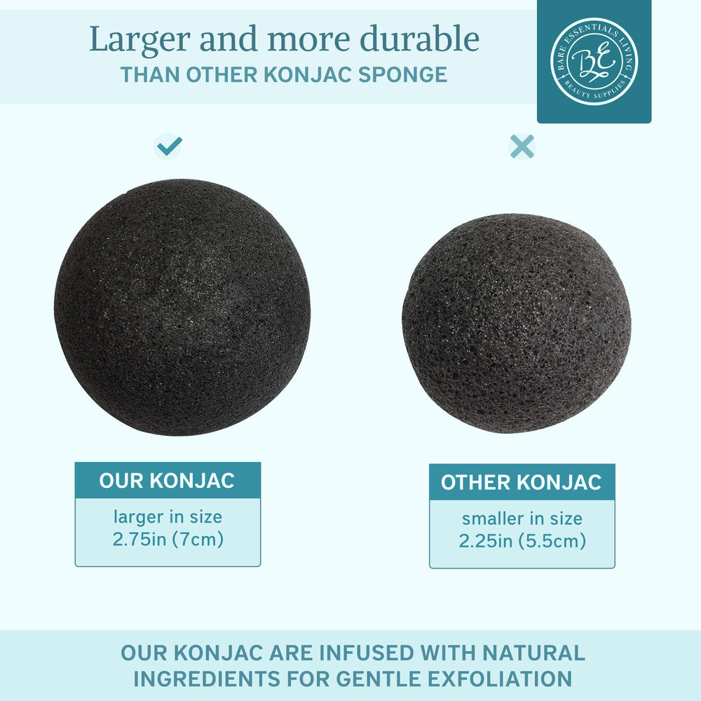 Bare Essentials Living French red clay konjac sponge for balanced, sensitive skin cleansing