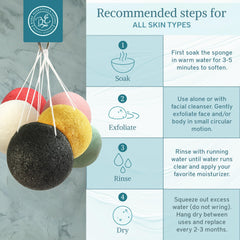 Bare Essentials Living konjac sponge for face and body use.
