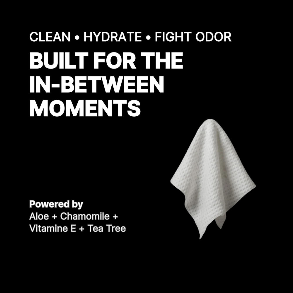 BARE Wipes with tea tree scent delivering balanced freshness