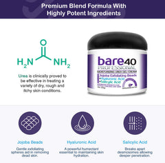 Bare40Pro aloe vera and tea tree for refreshing feel.