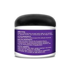 Bare40Pro exfoliating beads with urea and salicylic acid on skin.