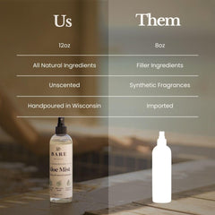 Bare Botanics aloe spray versatile for skin, hair, and body care.