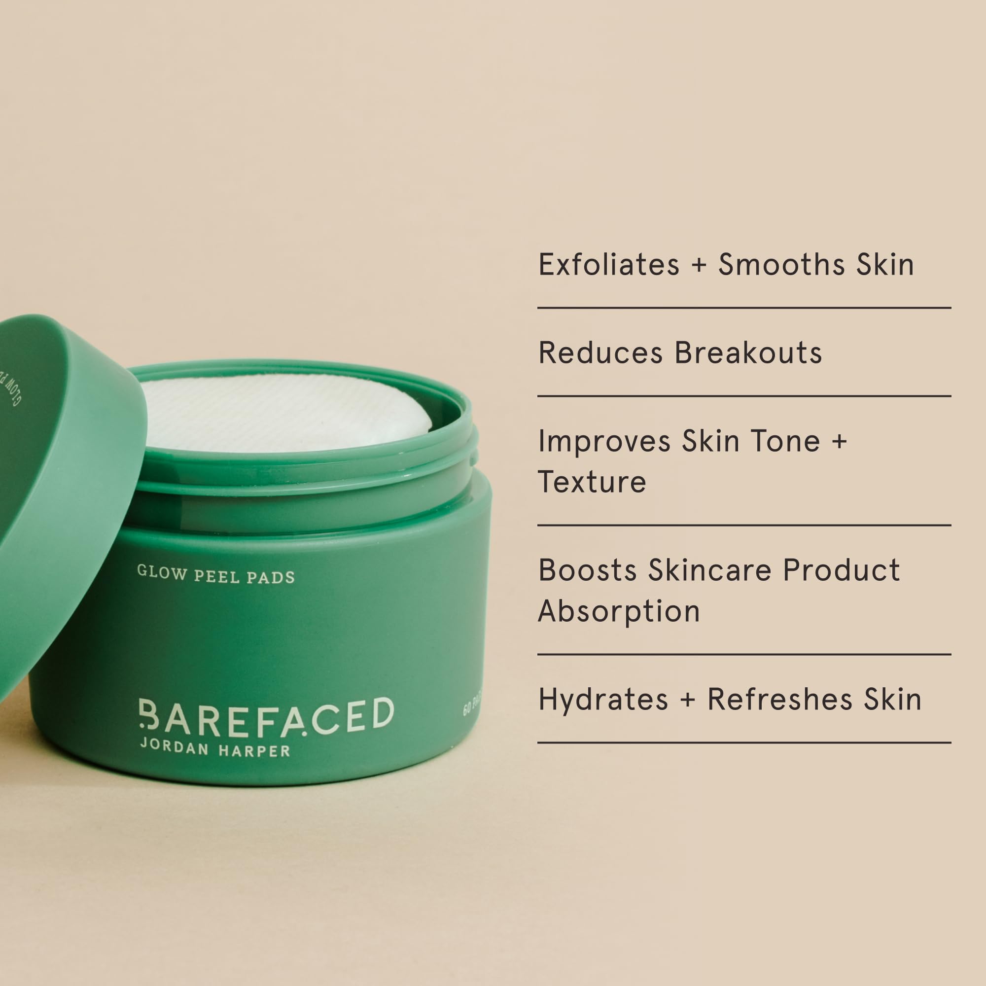 Barefaced Glow Peel Bottle ready for a renewing skincare routine.