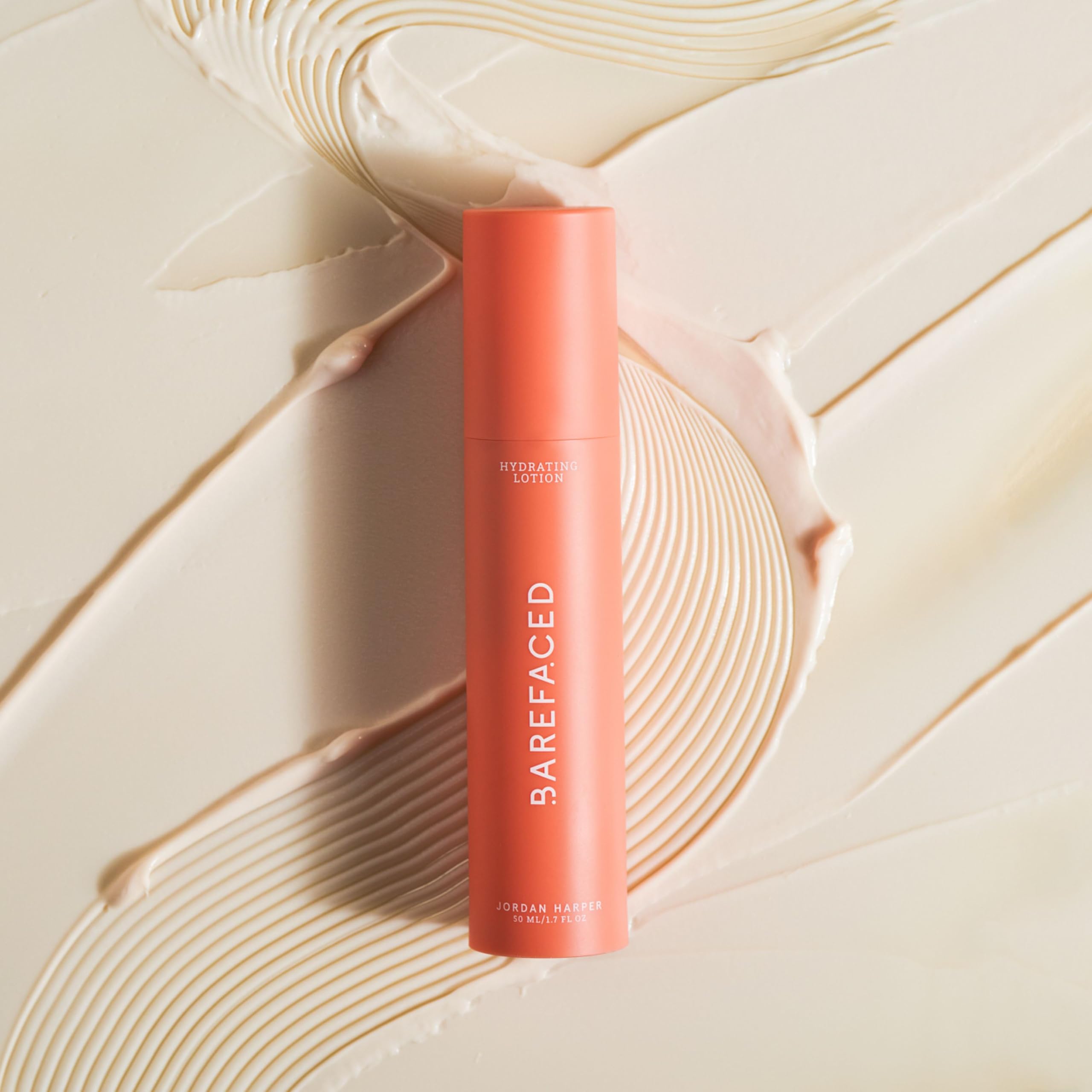 Barefaced Hydrating Lotion packaging box with clear product details.