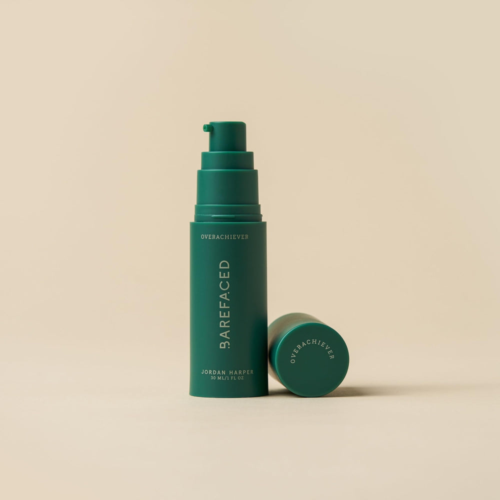 Compact Barefaced Overachiever packaging suitable for travel and daily use.